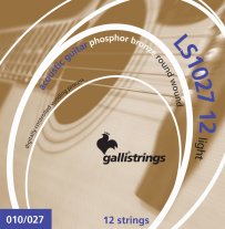 Galli LS1027 Phosphor Bronze Acoustic Guitar 12 String Light 10-47