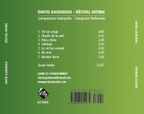 Gaudreau | Recital intime CD