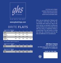 GHS 3065 Brite Flats Electric Bass Medium Gauge Medium Scale 49-108