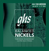 GHS 5M-NB Balanced Nickels Med 5-String Electric Bass Strings 44-130
