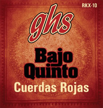 GHS Bajo Quinto Cuerdas Rojas Red Coated Stainless Steel RKX-10