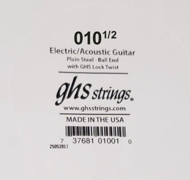 GHS Boomers Plain Steel .0105 Single String