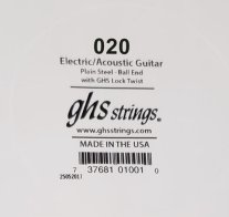 GHS Boomers Plain Steel .020 Single String