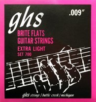GHS Brite Flats 700 Electric Guitar Strings Extra Lite 9-42