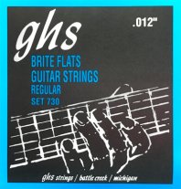GHS Brite Flats 730 Electric Guitar Strings Regular Gauge 12-54