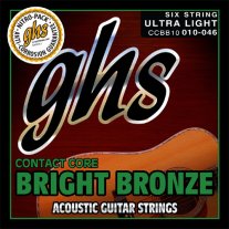 GHS Contact Core Bright Bronze 80/20 CCBB10 Acoustic Guitar UlLt 10-46