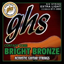 GHS Contact Core Bright Bronze 80/20 CCBB20 Acoustic Guitar ExLt 11-50
