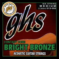 GHS Contact Core Bright Bronze 80/20 CCBB40 Acoustic Guitar Med 13-56
