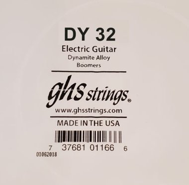 GHS DY32 Boomers .032 Dynamite Alloy Wound Single Guitar String