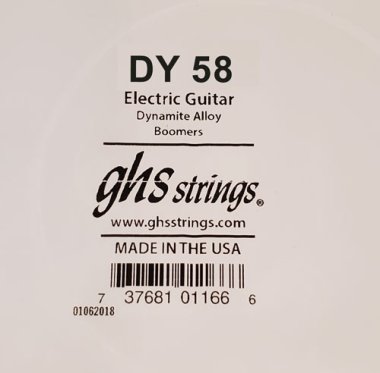 GHS DY58 Boomers .058 Dynamite Alloy Wound Single Guitar String