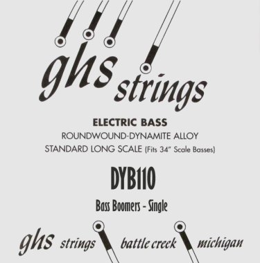 GHS DYB110 Bass Boomers .110 Roundwound, Electric Bass Single String