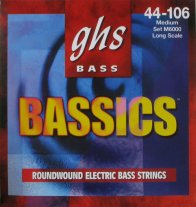 GHS M6000 Bassics Roundwound Electric Bass Strings 44-106 Long Scale