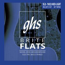 GHS ML3075 Brite Flats Electric Bass, Medium Light, Long Scale 52-103