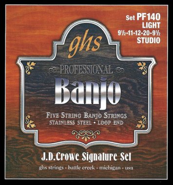 GHS PF140 J.D. Crowe Studio Signature Banjo, Light, Full Set