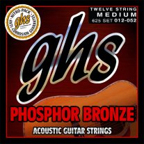 GHS Phosphor Bronze 12-String Acoustic Guitar Strings 625 Med 12-52