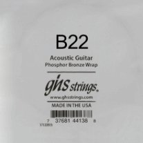 GHS Phosphor Bronze Acoustic Guitar Single String, .022