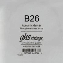 GHS Phosphor Bronze Acoustic Guitar Single String, .026
