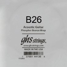 GHS Phosphor Bronze Acoustic Guitar Single String, .026