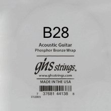 GHS Phosphor Bronze Acoustic Guitar Single String, .028