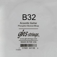 GHS Phosphor Bronze Acoustic Guitar Single String, .032