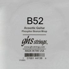 GHS Phosphor Bronze Acoustic Guitar Single String, .052