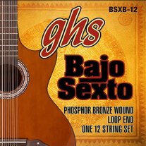 GHS Phosphor Bronzel Loop End 12-String Bajo Sexto BSXB-12, Full Set