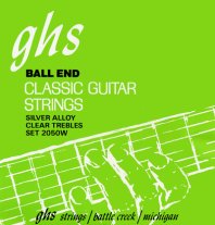 GHS Set 2050W Clear Nylon Treb, Silver Bass, BE Guitar Strings
