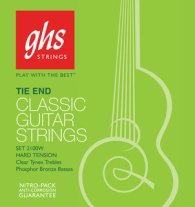 GHS Set 2100W Clear Nylon Trebles, PB Basses HT Guitar Strings