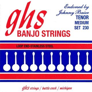 GHS Set 230 Johnny Baier Tenor Banjo Medium Phosphor Bronze 11-30