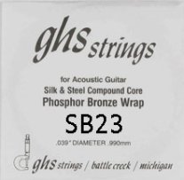 GHS Silk & Bronze Acoustic Guitar Single String, .023
