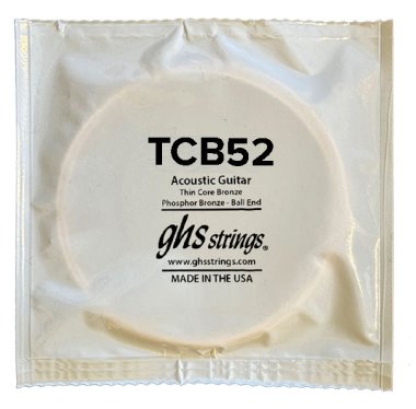 GHS Thin Core Phosphor Bronze Acoustic Guitar Single String, .052