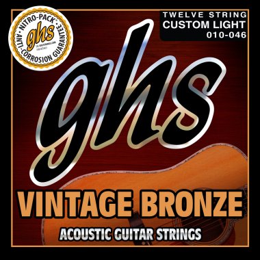 GHS Vintage Bronze 85/15 12-String Acoustic Guitar VN-12CL 10-46