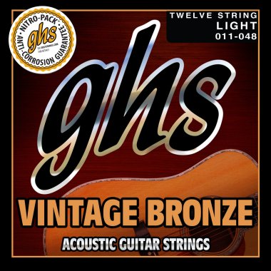 GHS Vintage Bronze 85/15 12-String Acoustic Guitar VN-12L Lt 11-48