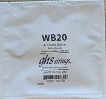 GHS White Bronze Acoustic Guitar Single String, .020