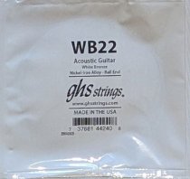 GHS White Bronze Acoustic Guitar Single String, .022