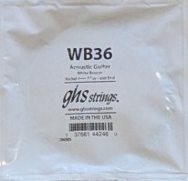 GHS White Bronze Acoustic Guitar Single String, .036