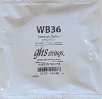 GHS White Bronze Acoustic Guitar Single String, .036