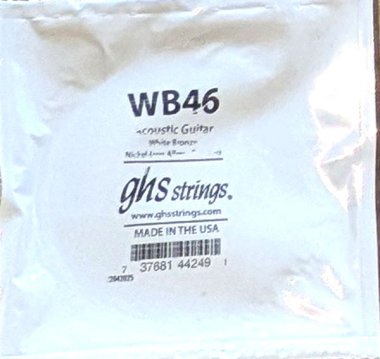 GHS White Bronze Acoustic Guitar Single String, .046