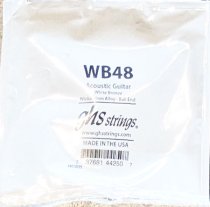 GHS White Bronze Acoustic Guitar Single String, .048