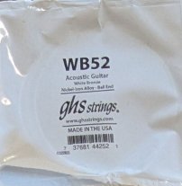 GHS White Bronze Acoustic Guitar Single String, .052