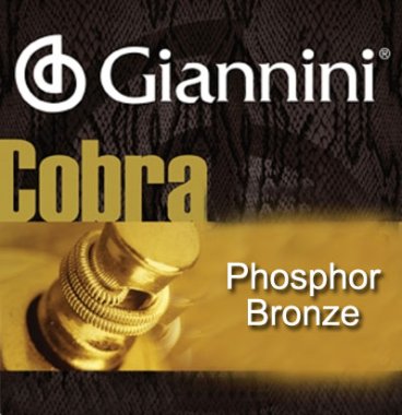 Giannini Phosphor Bronze Acoustic Guitar Strings Custom Light 11-52