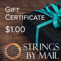 Gift Certificate 1 Digital Money to use or send at StringsByMail.com