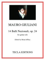 Giuliani | 14 Balli Nazionali, op. 24 for solo guitar | PDF Download