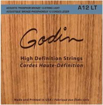 Godin A12LT Phosphor Bronze Acoustic Guitar Strings, 12-string 10-47