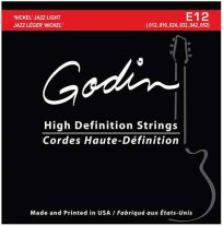 Godin E12 Nickel Wound Electric Guitar Strings, Jazz Light 12-52