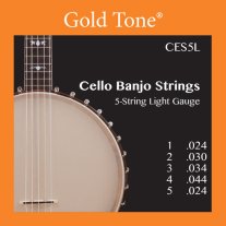 Gold Tone CES5L 5 String Cello Banjo Nylon Strings Light Gauge, Full Set