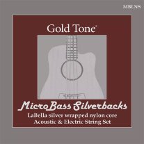 Gold Tone MicroBass Silverbacks Silver-Wrapped Nylon Strings