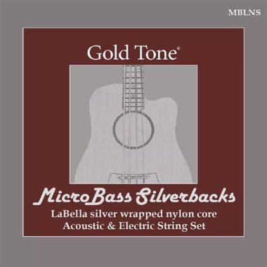 Gold Tone MicroBass Silverbacks Silver-Wrapped Nylon Strings