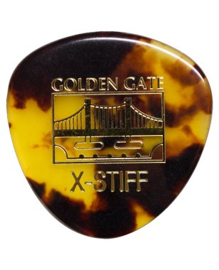 Golden Gate MP-12 Deluxe Tortoise Rounded Triangle, X-Stiff, One Pick