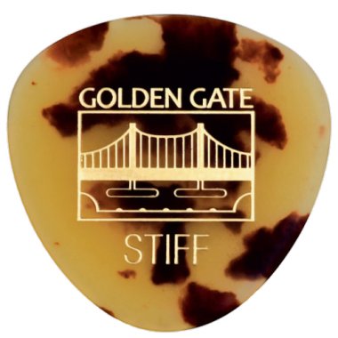 Golden Gate MP-32 Deluxe Tortoise Rounded Triangle, Stiff , One Pick